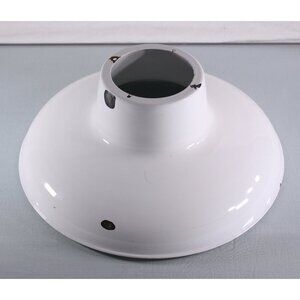 Vintage 16" Industrial Salvage Barn Light Shade in perfectly worn white enamel,